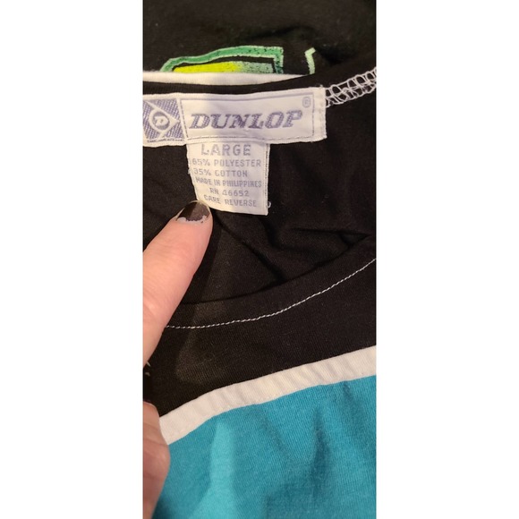 Vintage 80s Sport Tank top muscle shirt size L 1980s Dunlop Single stitch beach - Picture 5 of 6